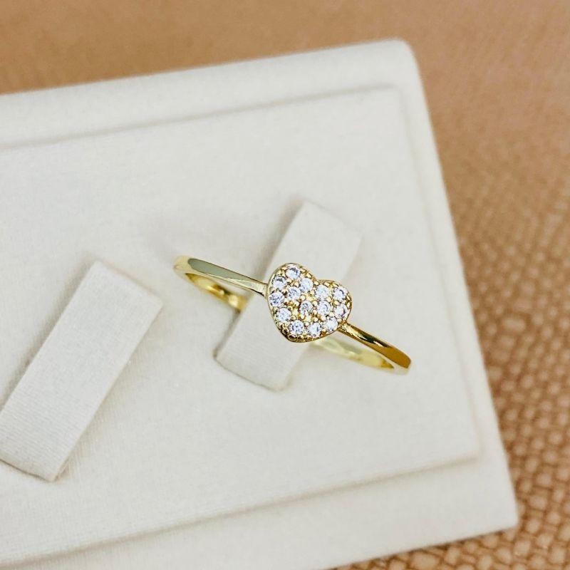 ANEL CORAÇÃO CRAVEJADO