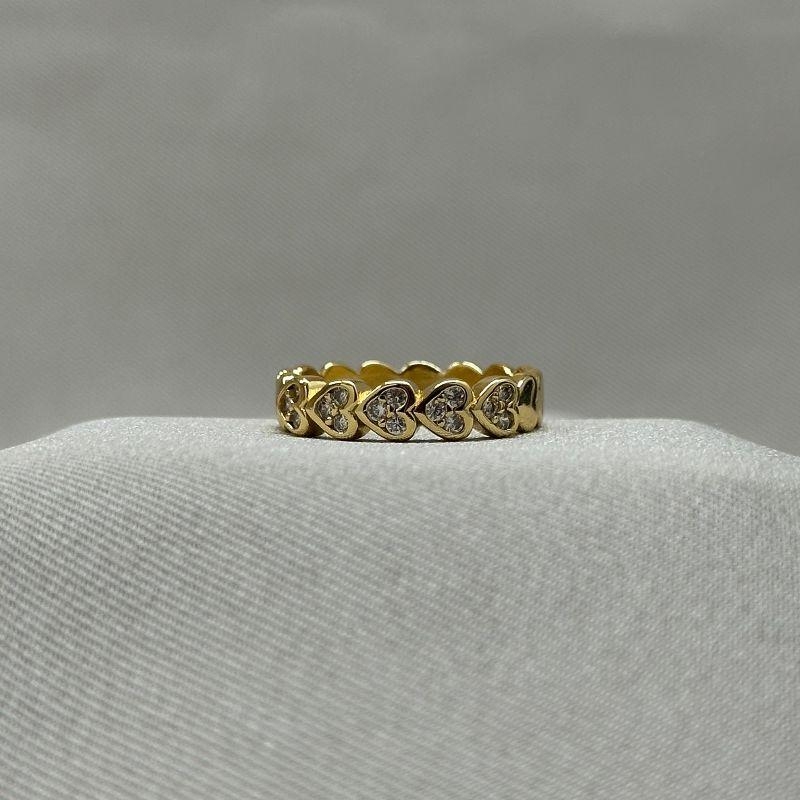 ANEL CORAÇÕES ZIRCONIAS