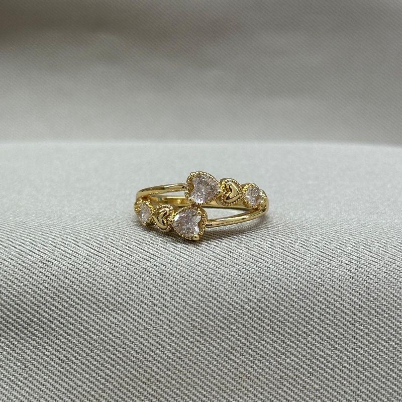 ANEL CORAÇÕES ZIRCONIAS