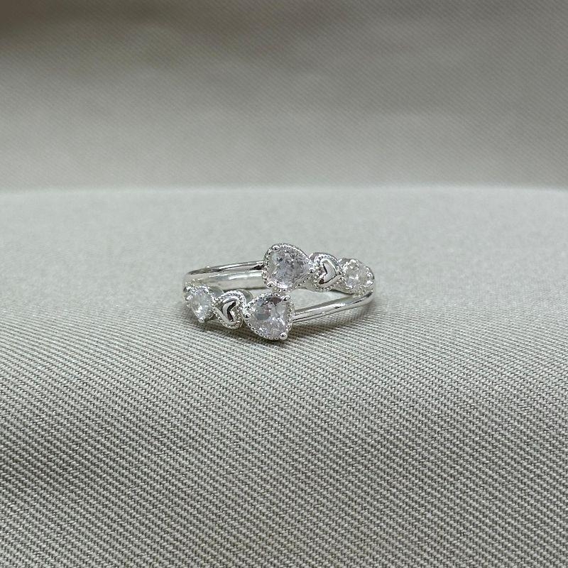 ANEL CORAÇÕES ZIRCONIAS