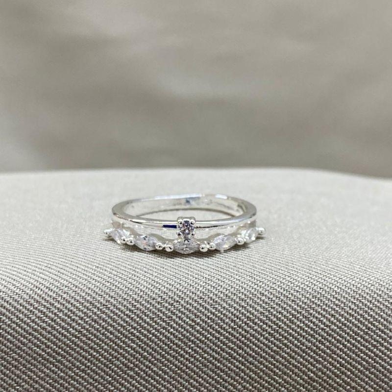 ANEL DUPLO COM ZIRCONIAS