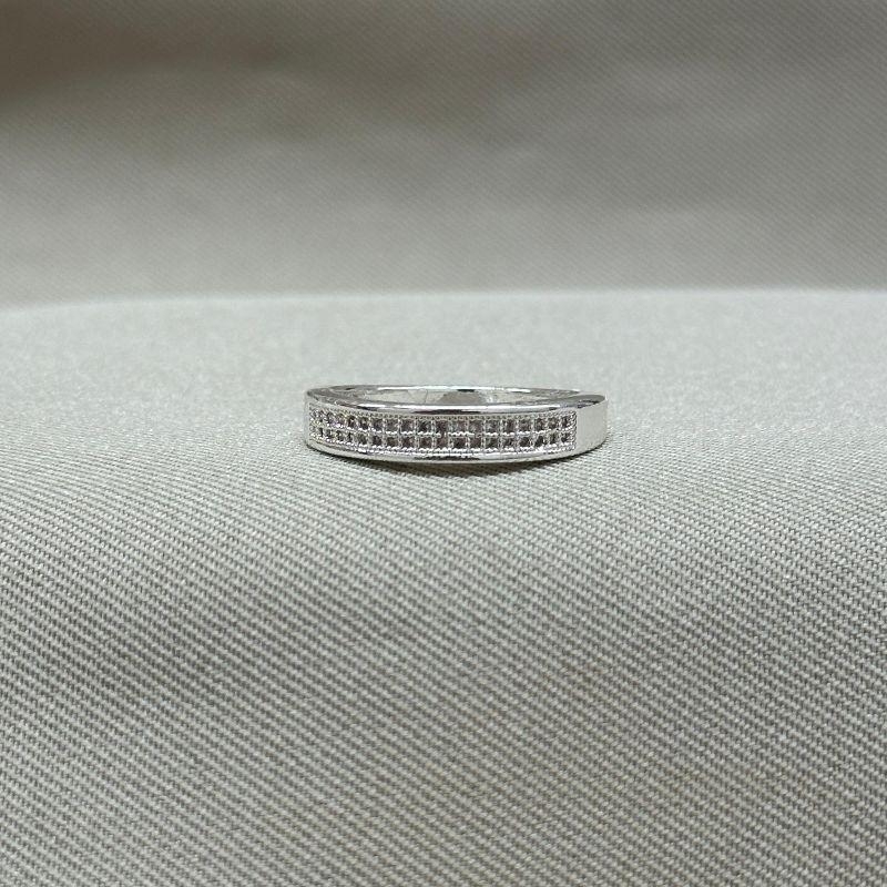 ANEL MEIA ALIANÇA CRAVEJADO