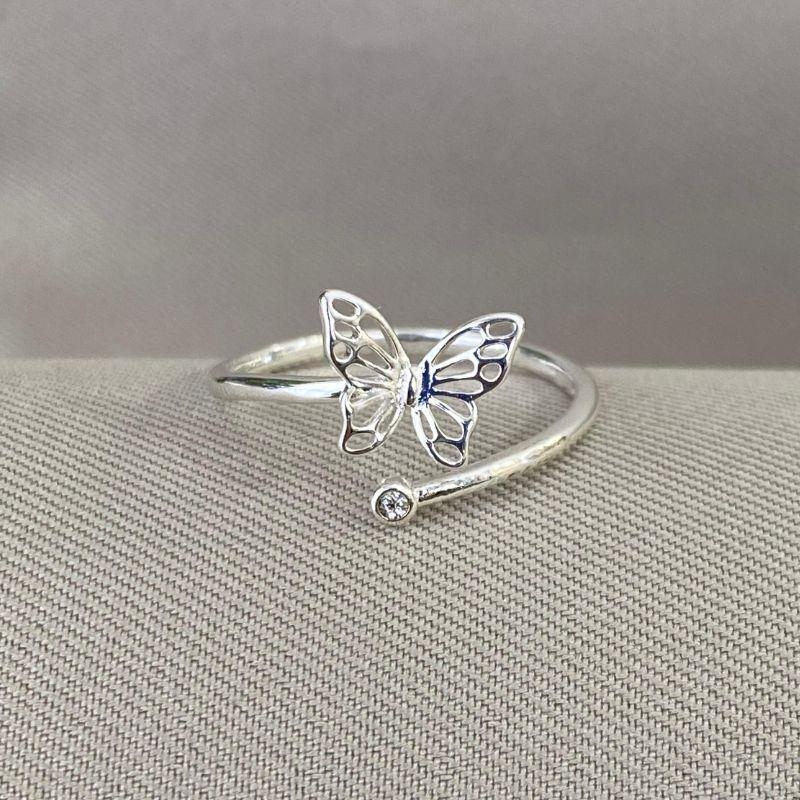 ANEL REGULAVEL COM BORBOLETA