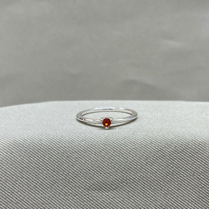 ANEL SOLITARIO ZIRCONIA LARANJA