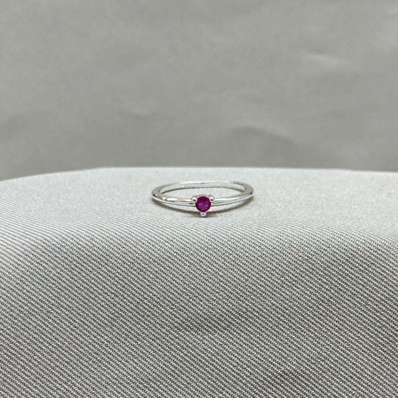 ANEL SOLITARIO ZIRCONIA ROSA