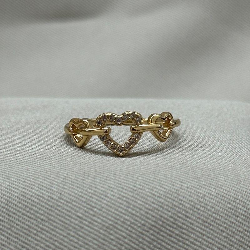 ANEL TRÊS CORAÇÕES