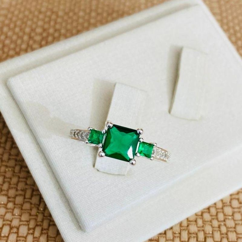 ANEL ZIRCONIA VERDE ESMERALDA