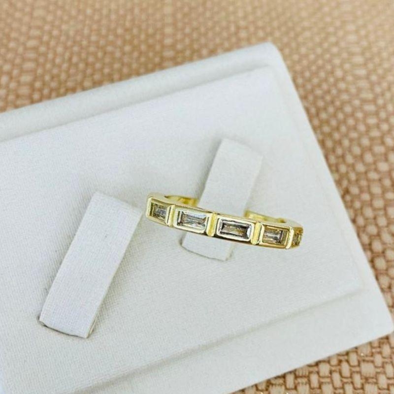 ANEL ZIRCONIAS RETANGULARES