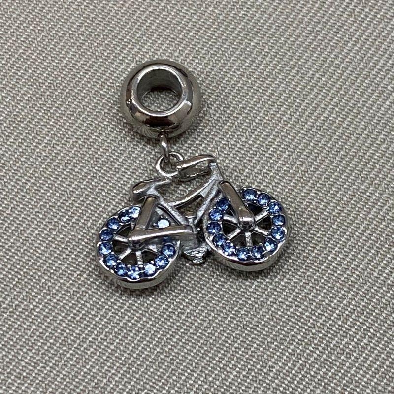 BERLOQUE PENDURICALHO BICICLETA CRAVEJADA AZUL