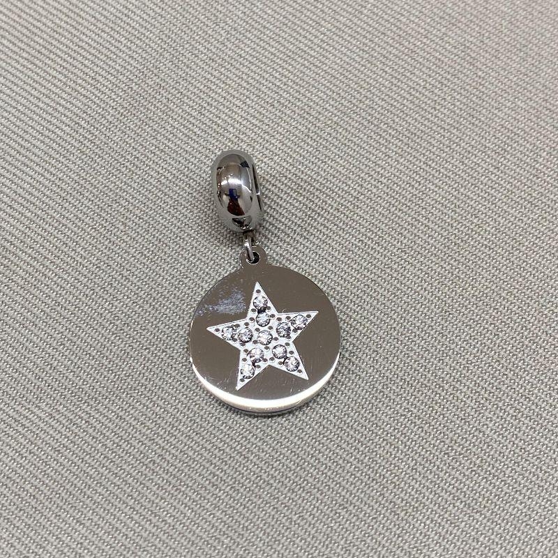 BERLOQUE PENDURICALHO CHAPA ESTRELA DE CRISTAIS