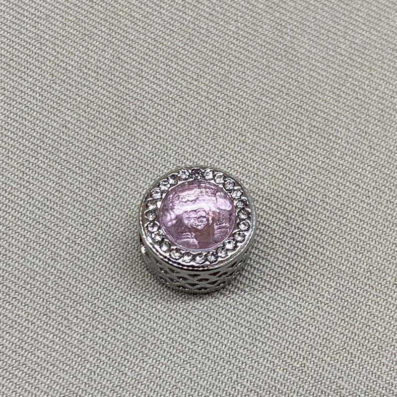 BERLOQUE SEPARADOR REDONDO COM PEDRA PINK