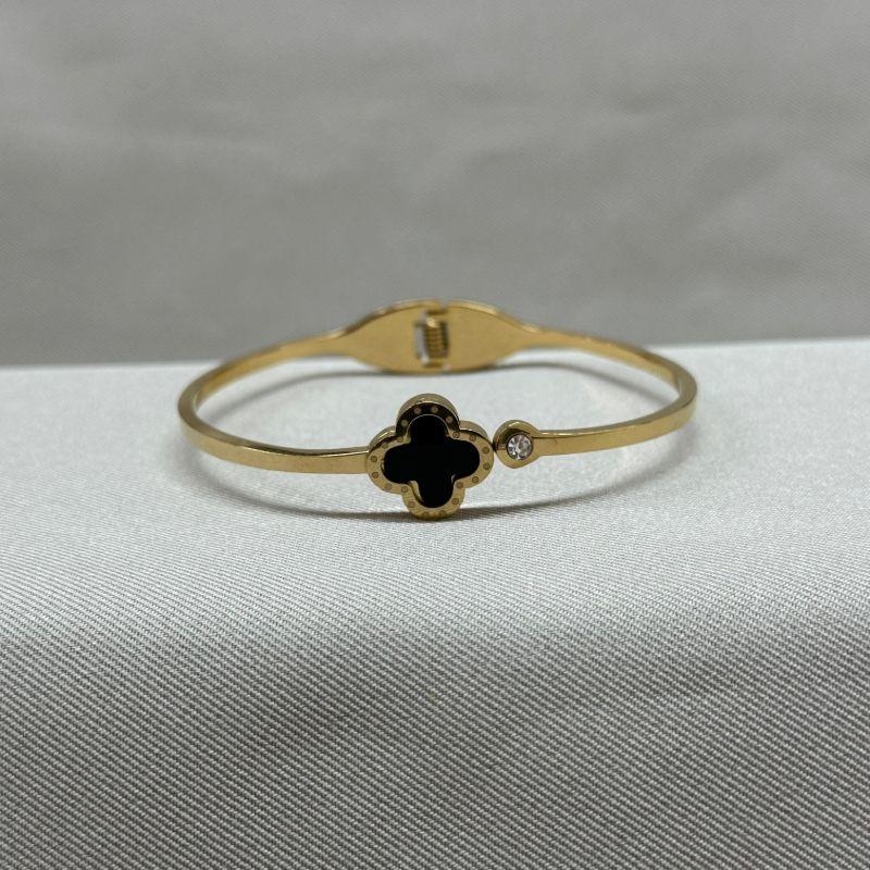 BRACELETE INSPIRAÇÃO VAN  CLEEF STEEL