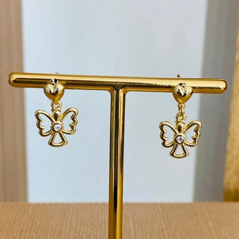 BRINCO ANJO DA GUARDA COM ZIRCONIA