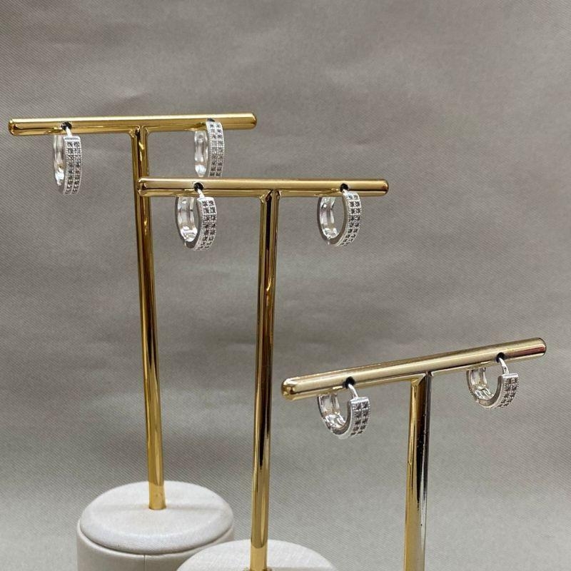 BRINCO ARGOLA 2 FILA CRAVEJADAS