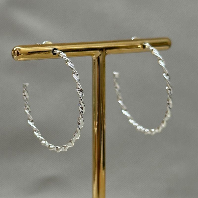 BRINCO ARGOLA 30MM FIO TORCIDO