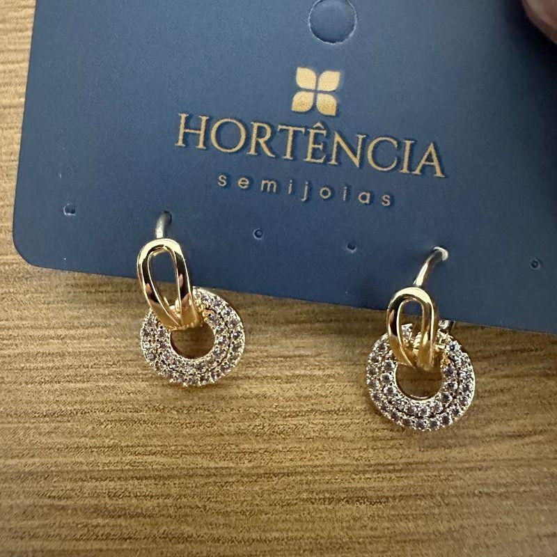 BRINCO ARGOLA CIRCULO CRAVEJADO