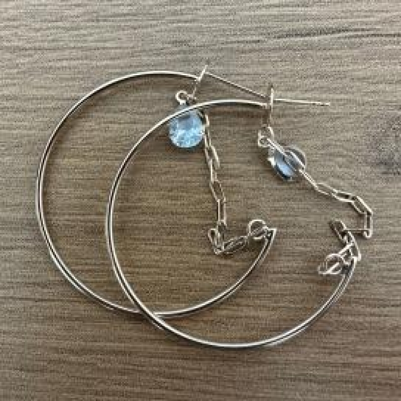 BRINCO ARGOLA COM CORRENTE E GOTA