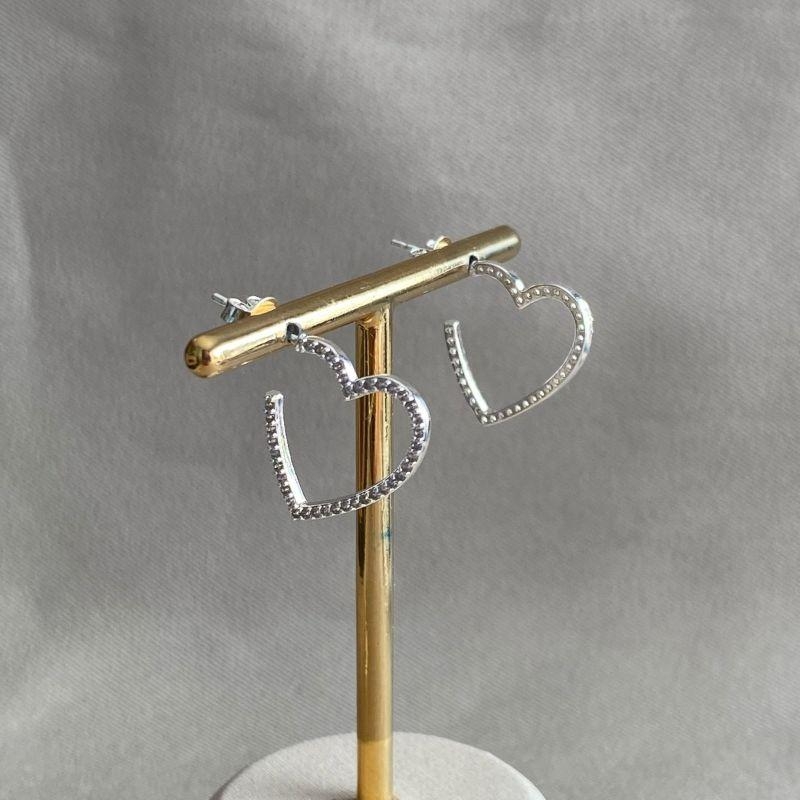 BRINCO ARGOLA. CORAÇÃO CRAVEJADO