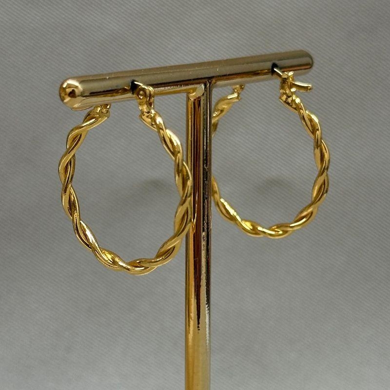 BRINCO ARGOLA TORCIDA FECHO ITALIANO