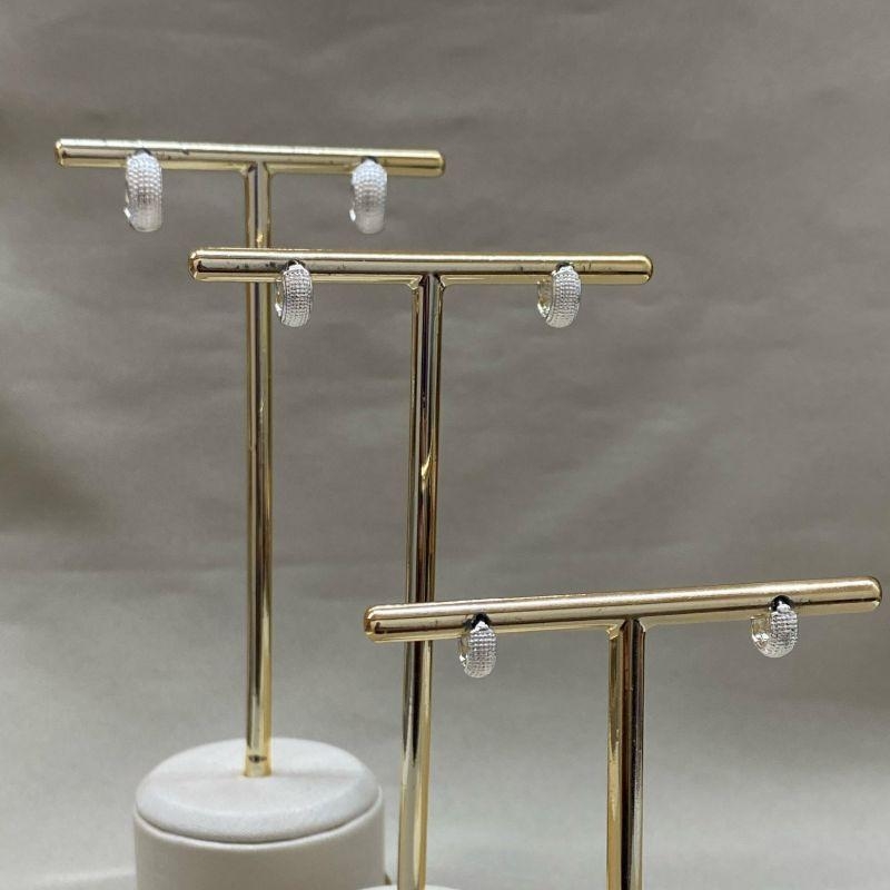 BRINCO ARGOLA TRIO  COM EFEITO CRAQUELADO