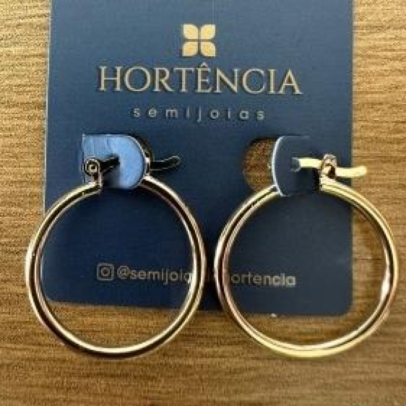 BRINCO ARGOLA TUBO 25MM FECHO ITALIAN