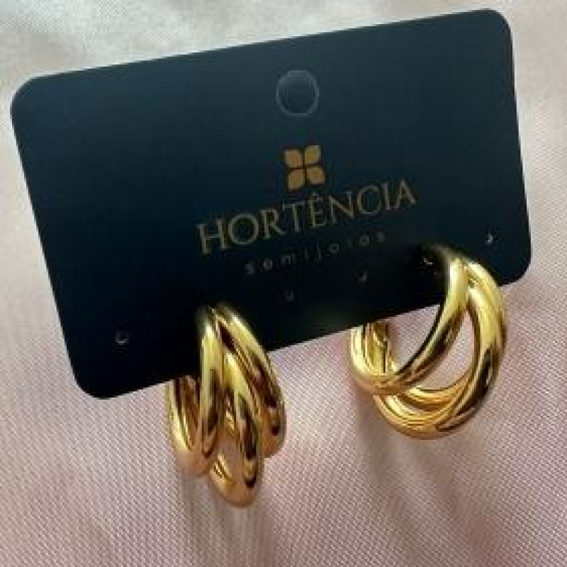 BRINCO ARGOLA TUBO TRIPLA 