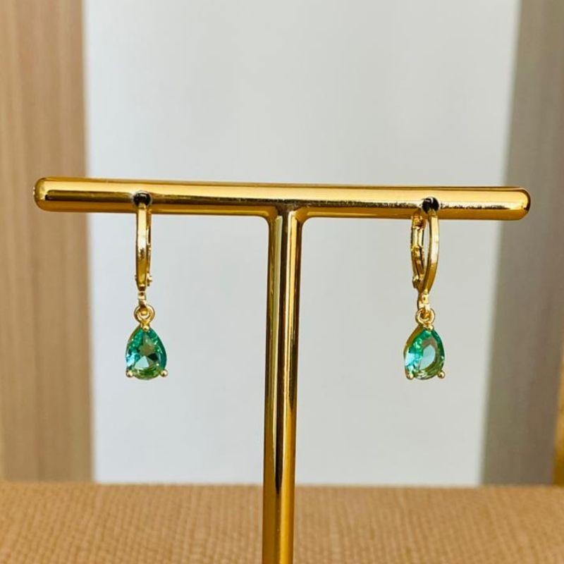 BRINCO ARGOLINHA ARTICULAVEL VERDE