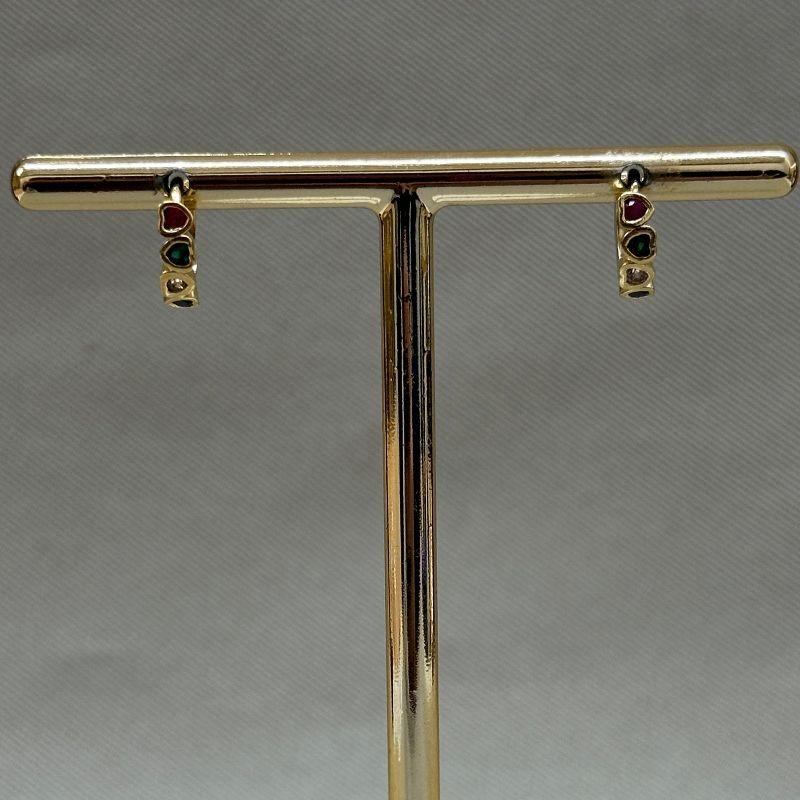 BRINCO ARGOLINHA CORACÃO ZIRCONIA COLORS