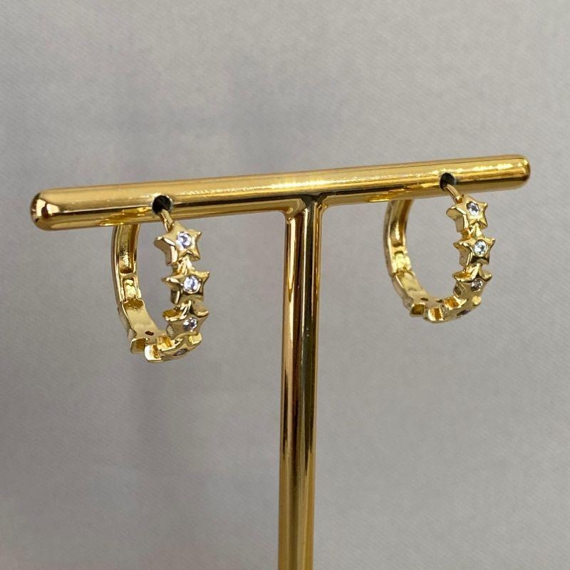 BRINCO ARGOLINHA ESTRELAS G