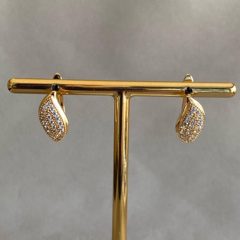 BRINCO ARGOLINHA GOTA CRAVEJADA