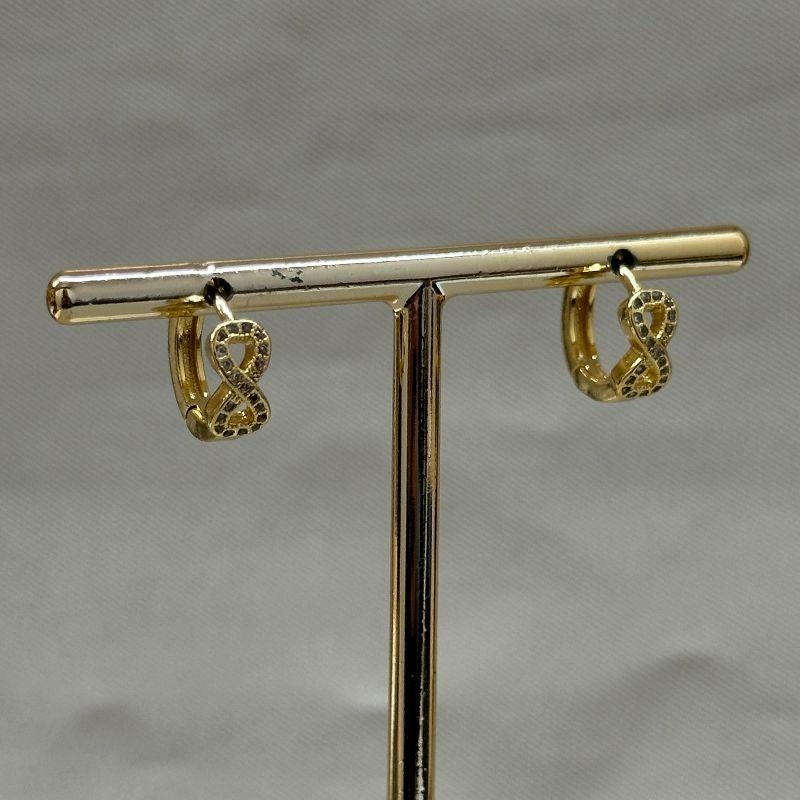 BRINCO ARGOLINHA INFINITO CRAVEJADO