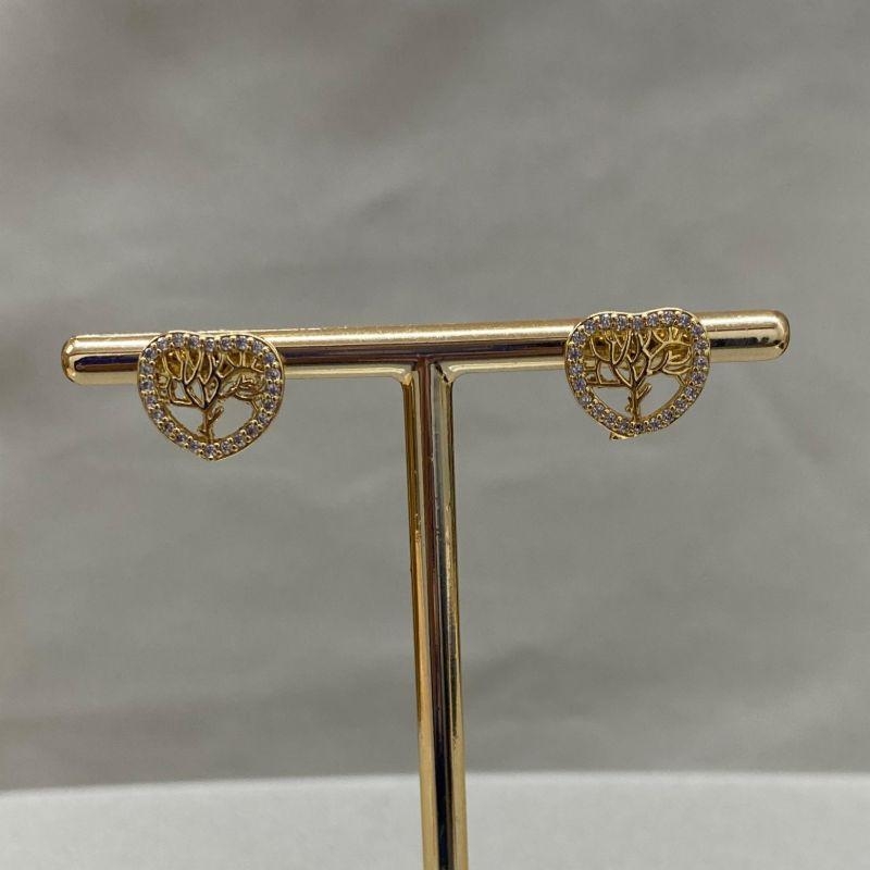 BRINCO ARVORE DA VIDA CRAVEJADO