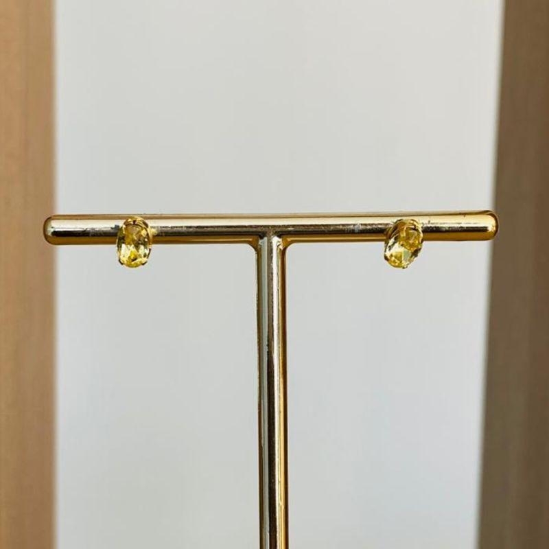 BRINCO BABY ZIRCONIA AMARELA