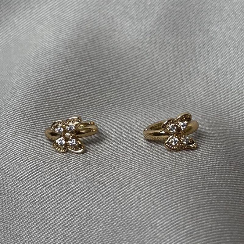 BRINCO BORBOLETA CLICK CRAVEJADO