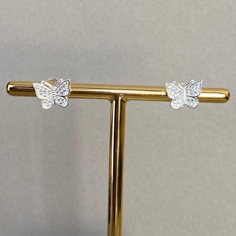 BRINCO BORBOLETA CRAVEJADA