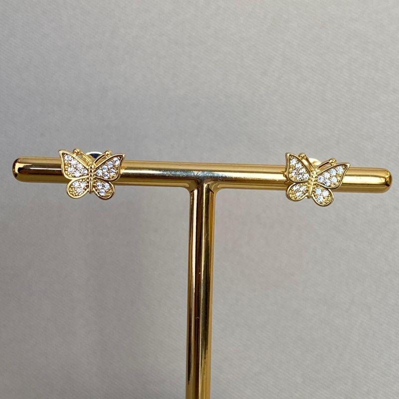 BRINCO BORBOLETA CRAVEJADA