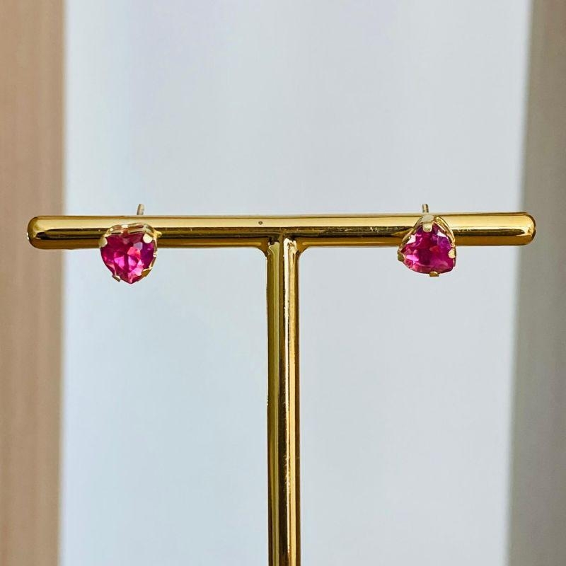 BRINCO CORAÇÃO ROSA