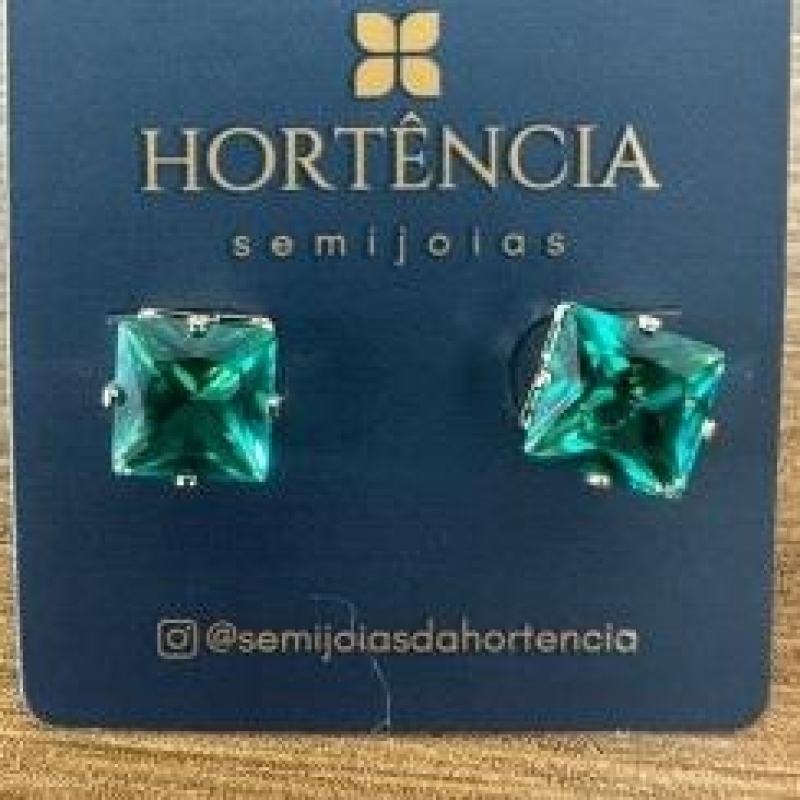 BRINCO DE ZIRCONIA CARRÉ 8MM