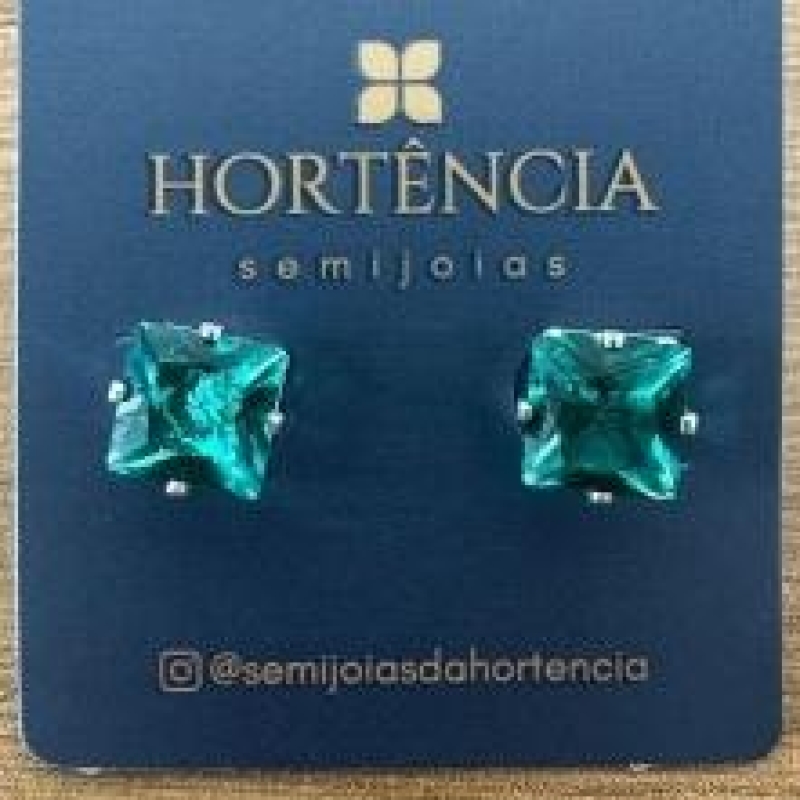 BRINCO DE ZIRCONIA CARRÉ 8MM 