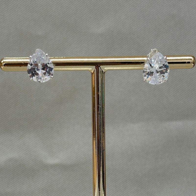 BRINCO DE ZIRCONIA GOTA 8MM