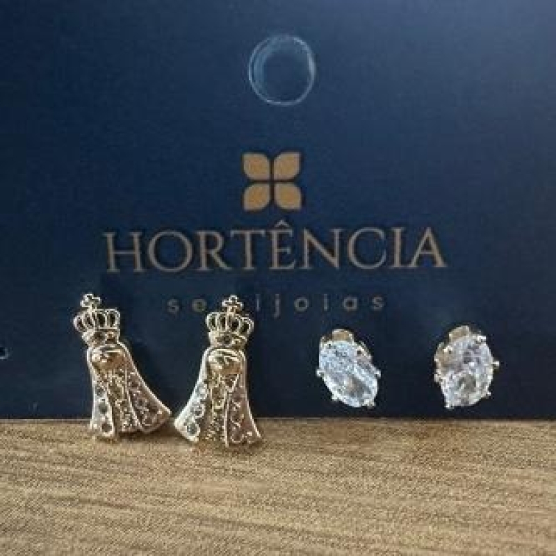 BRINCO DUPLA NS/ZIRCONIA OVAL