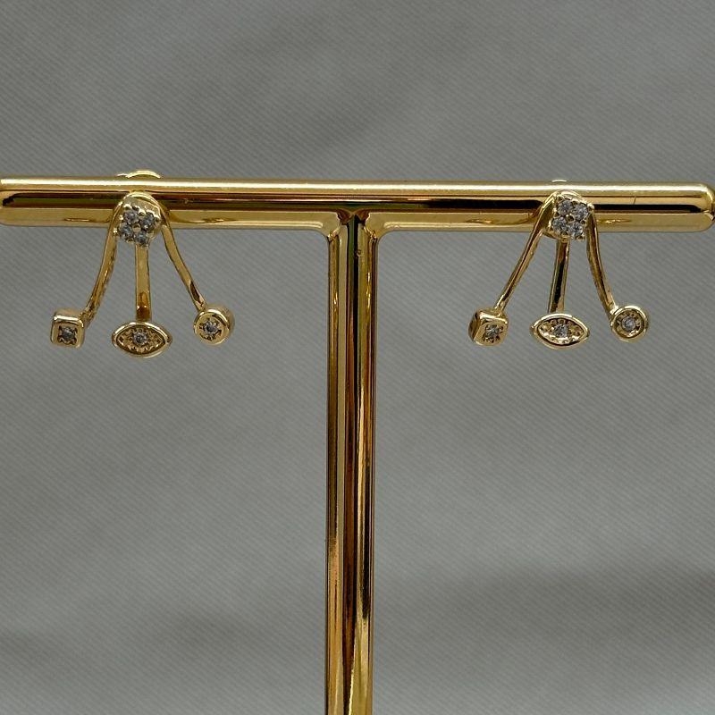 BRINCO EARJACKET OLHO E ZIRCONIA