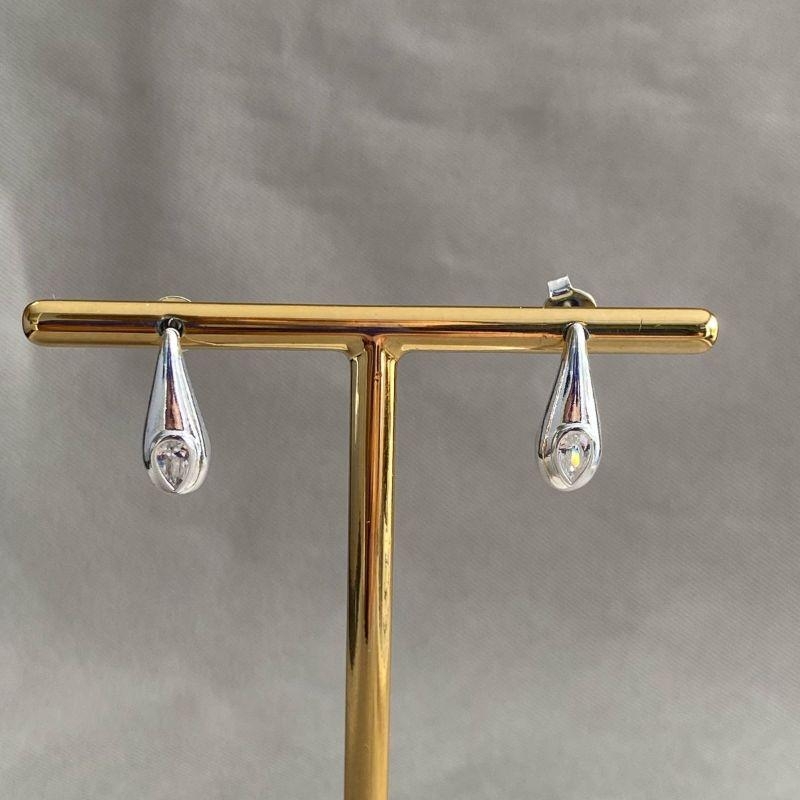 BRINCO GOTA PONTA COM ZIRCONIA