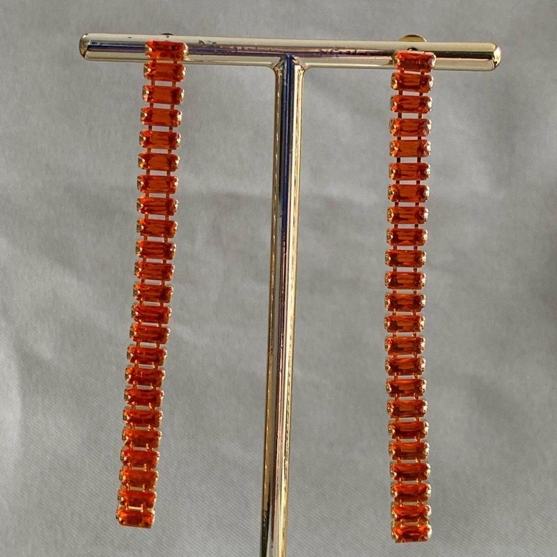 BRINCO RIVIERA BAGUETE LARANJA