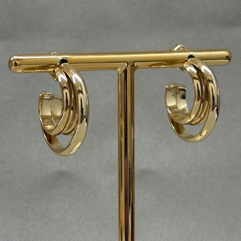 BRINCO SEMI ARGOLA DUPLA