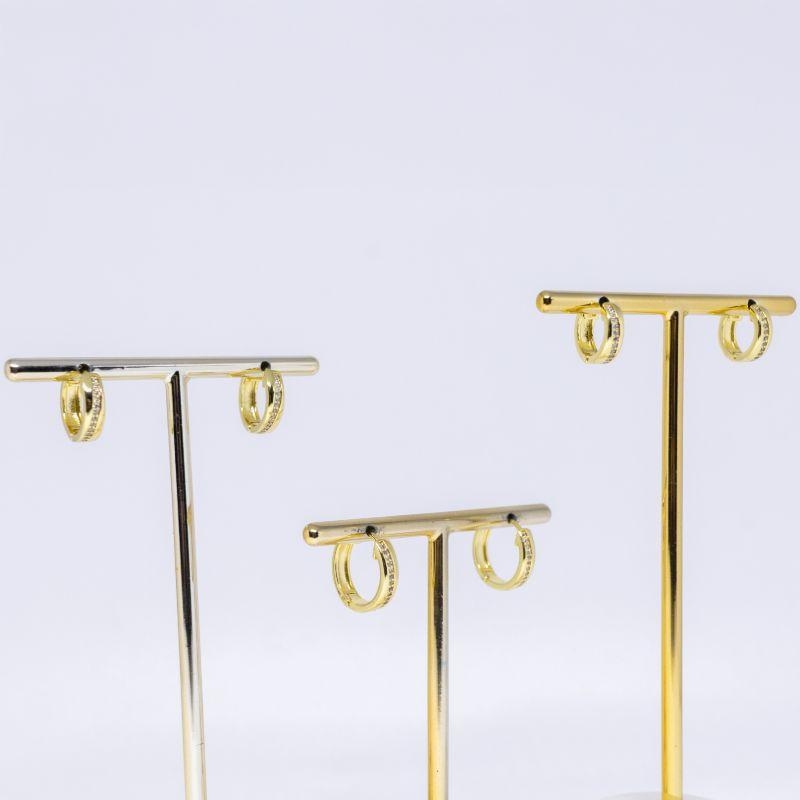 BRINCO TRIO ARGOLA COM FILA DE ZIRCONIAS