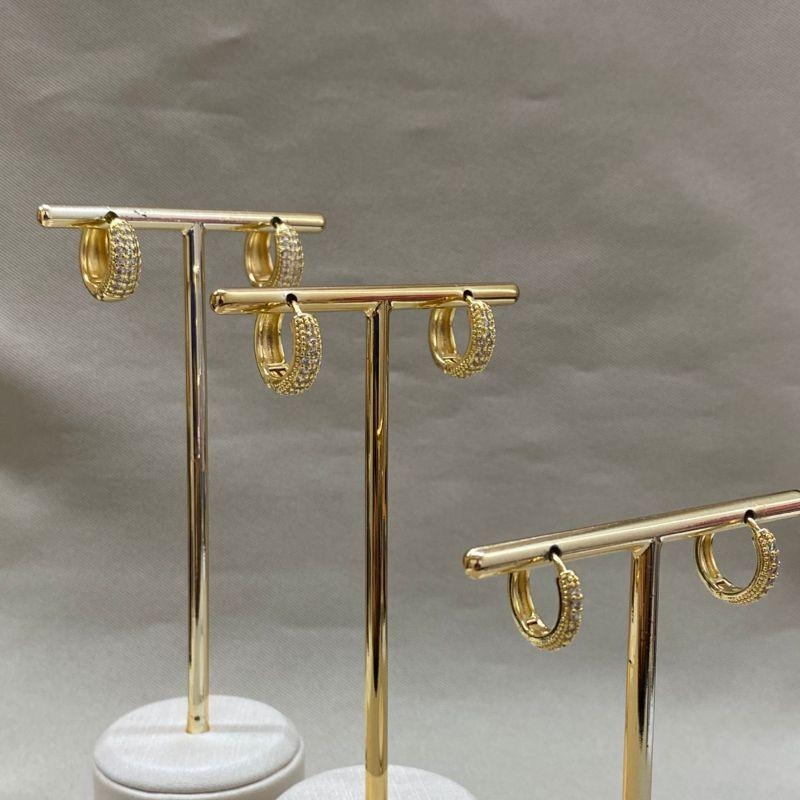 BRINCO TRIO ARGOLA CRAVEJADA