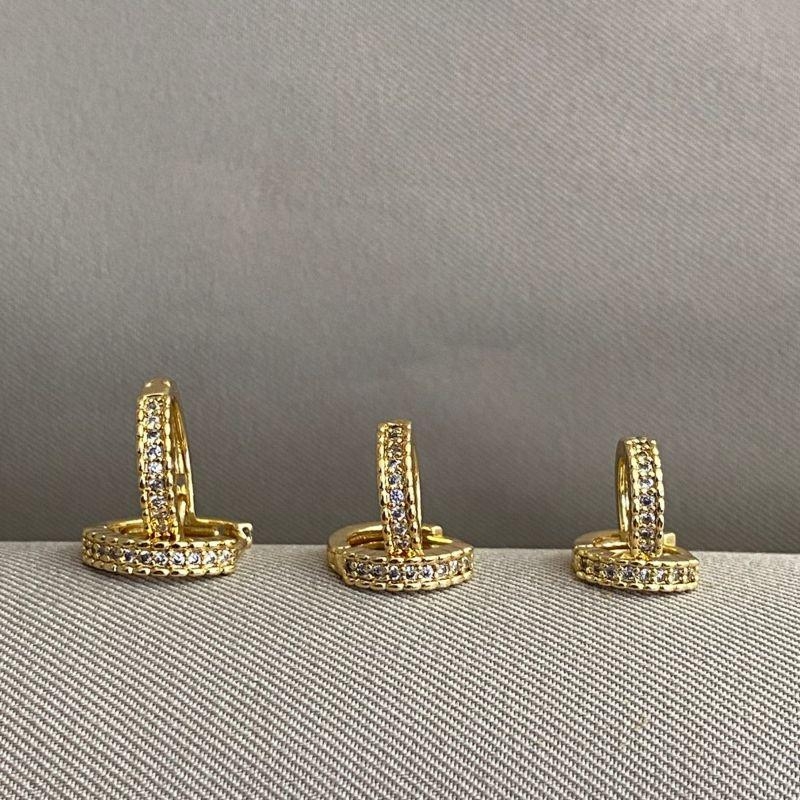 BRINCO TRIO ARGOLA CRAVEJADA