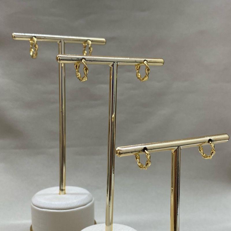 BRINCO TRIO ARGOLINHA 9/11/15MM FIO TORCIDO