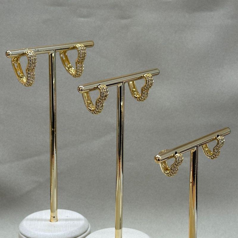 BRINCO TRIO CORAÇÃO CRAVEJADO